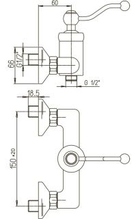 Смеситель для душа Paini Duomo 88F3511 старая бронза